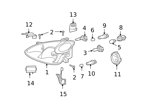 Headlamp Components for 2007 Lexus RX350 #4