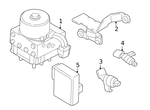 ABS Components for 2003 Volkswagen Jetta #1