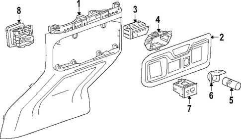 Center Console for 2023 GMC Sierra 3500 HD #6