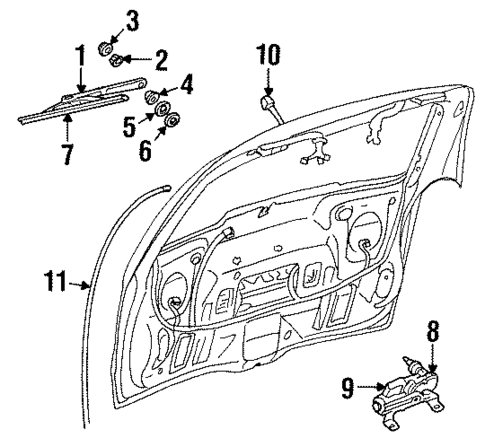 Wiper & Washer Components for 1998 Oldsmobile Silhouette #1