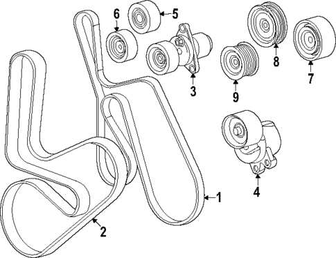 Belts & Pulleys for 2025 Cadillac Escalade #0