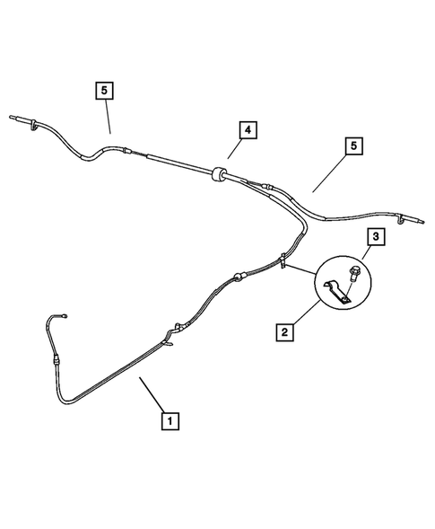 Parking Brake Lever and Cables for 2004 Chrysler Pacifica #2