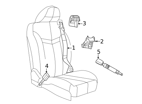 Seat Belt for 2012 Chrysler 200 #1