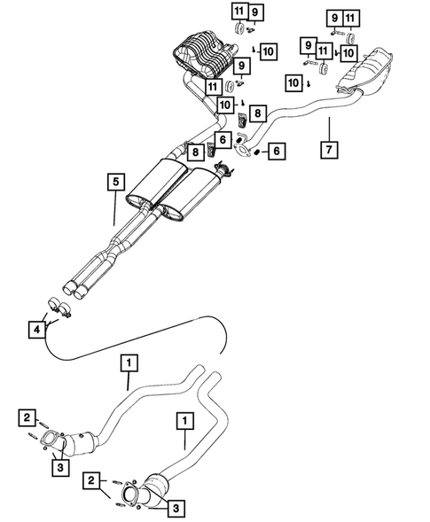 Exhaust System for 2017 Dodge Charger #1