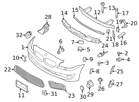 Bumper & Components - Front for 2015 BMW M5 #0