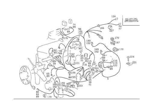Engine Cable Harness for 1988 Mercedes-Benz 300E #1