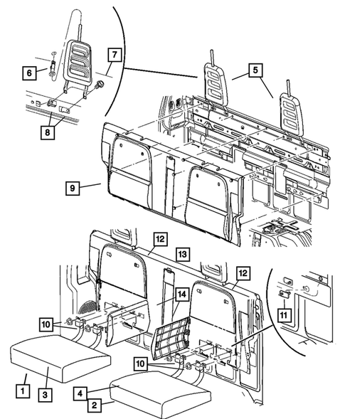Rear Seats- Folding and Quad for 2006 Dodge Dakota #1