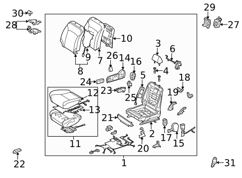 Lumbar Control Seats for 2009 Lexus IS F #1