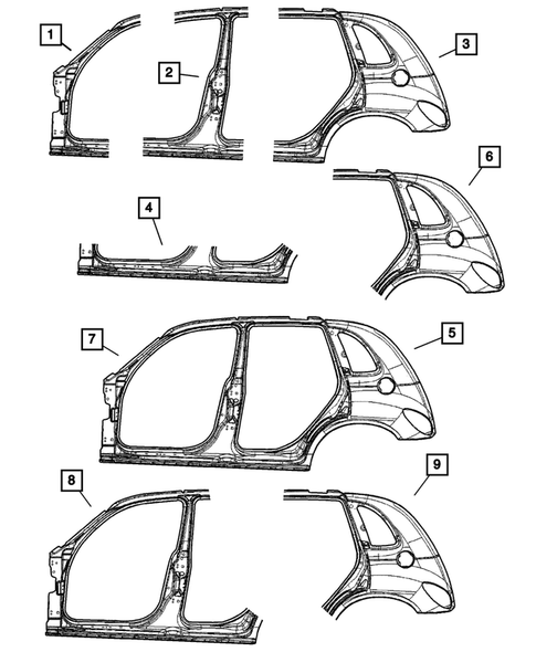 Aperture Panel for 2002 Chrysler PT Cruiser #1