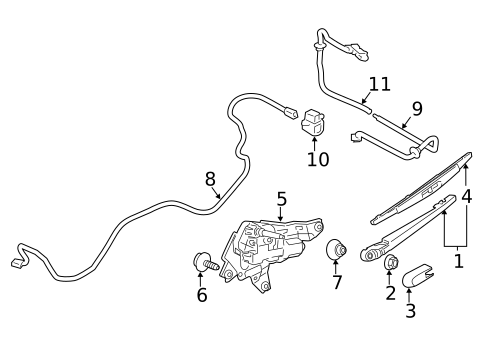 Wiper & Washer Components for 2011 INFINITI QX56 #1