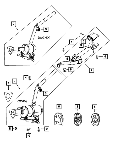 Exhaust System for 2013 Chrysler Town & Country #2