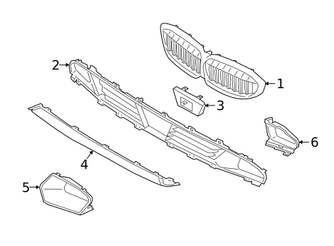 Grille & Components for 2020 BMW 330i xDrive #0