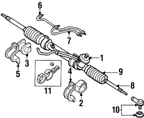 Steering Gear & Linkage for 2003 Ford Escort #0