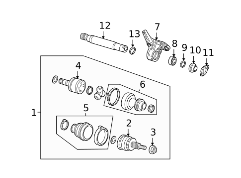 Drive Axles for 2011 Saab 9-3X #0