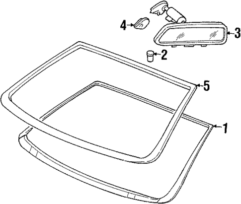 Glass - Windshield for 1996 Oldsmobile Achieva #2