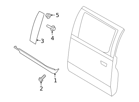 Exterior Trim - Rear Door for 2022 Ford F-150 #1