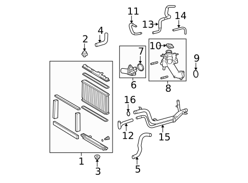 Radiator & Components for 2009 Lexus IS250 #0