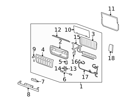 Gate & Hardware for 2005 Hummer H2 #0