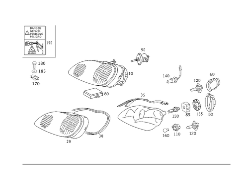 Lighting Unit for 2002 Mercedes-Benz S 55 AMG® #1