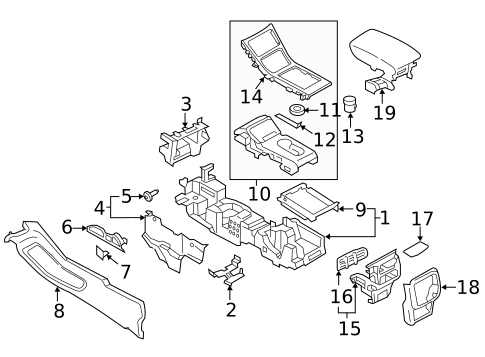 Center Console for 2017 Lincoln Continental #0