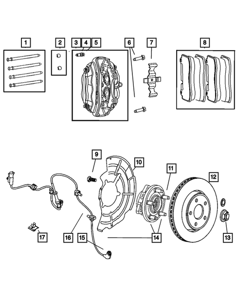 Front Brakes for 2010 Jeep Grand Cherokee #1