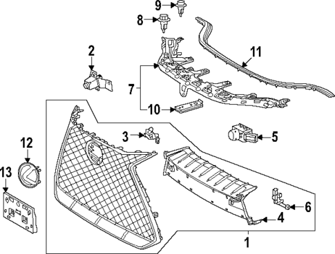 Grille & Components for 2023 Lexus NX450h+ #0