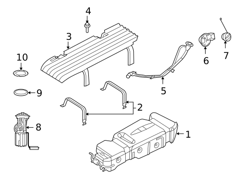 Fuel System Components for 2009 Dodge Durango #1