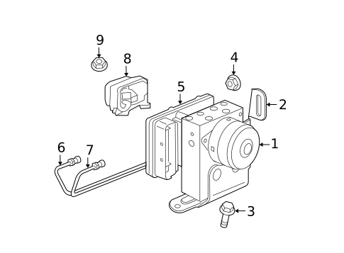 ABS Components for 2007 Jeep Grand Cherokee #1