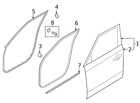 Door & Components for 2017 Kia Soul #0