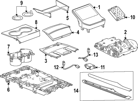 Center Console for 2025 Cadillac Escalade #8