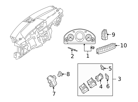 Cluster & Switches for 2013 Mercedes-Benz E 350 #1