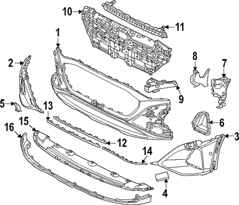Bumper & Components - Front for 2024 Audi Q8 e-tron #0