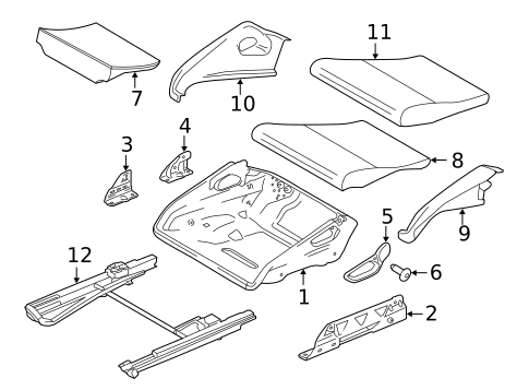 Front Seat Components for 2016 Porsche Cayman #2