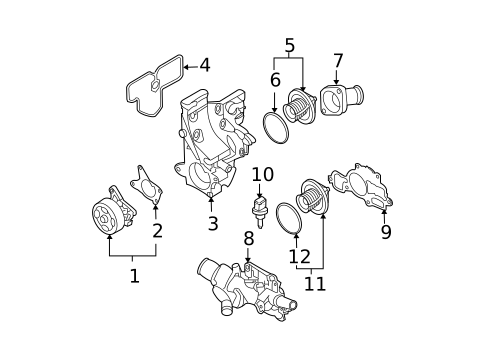 Water Pump for 2008 Nissan Versa #0