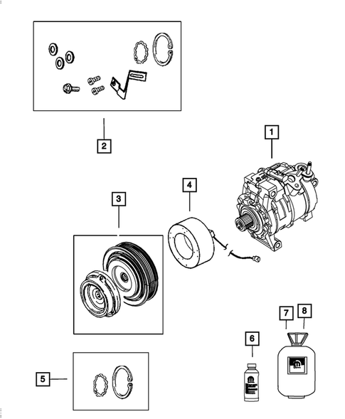 Air Conditioner Compressor and Mounting for 2017 Dodge Challenger #0