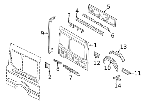 Inner Structure for 2019 Ford Transit-350 #3