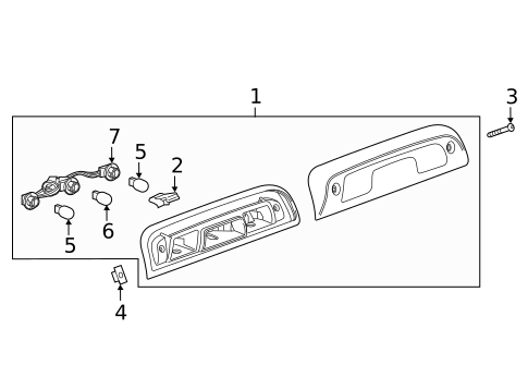 High Mounted Stop Lamp for 2021 GMC Sierra 1500 #0