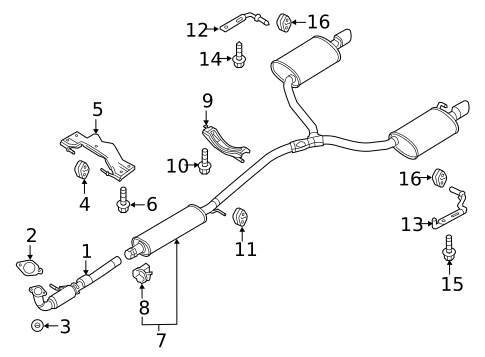 Exhaust Components for 2015 Ford Special Service Police Sedan #0