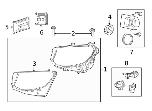 Headlamp Components for 2018 Mercedes-Benz GLC 63 AMG® #0