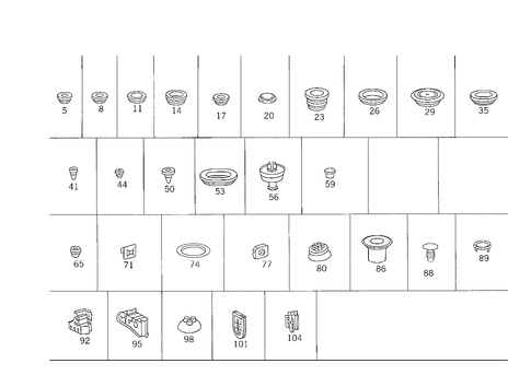 Expansion Plugs, Grommets, Plugs, and Sundries for 1989 Mercedes-Benz 300E #2