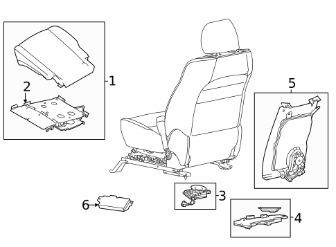 Driver Seat Components for 2019 Nissan Pathfinder #1