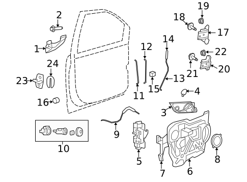 Lock & Hardware for 2010 Volkswagen Routan #1