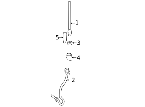 Antenna & Radio for 2001 Dodge Durango #0