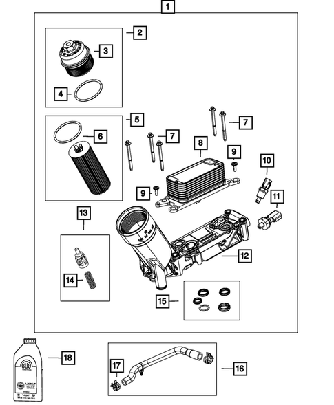 Engine Oiling, Oil Pan and Indicator (Dipstick) for 2011 Dodge Grand Caravan #1