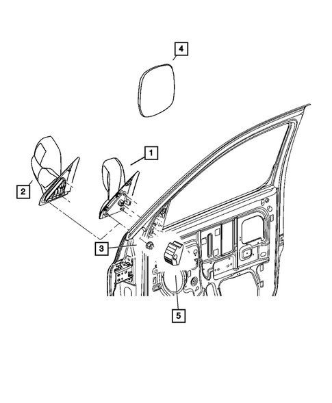 Exterior Mirror for 2007 Dodge Ram 3500 #1
