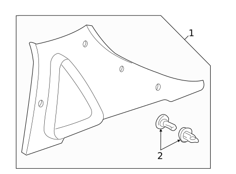 Interior Trim - Quarter Panels for 1999 Saab 9-3 #2