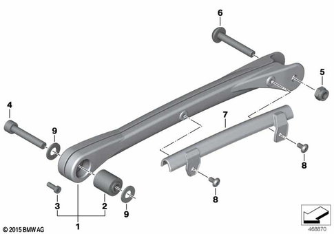 Rear Swing Arm with Bearing, Strut for 2018 BMW-Motorrad R nineT #1