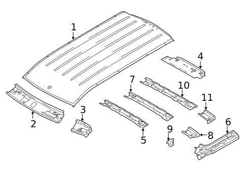 Roof & Components for 2021 Ford Transit Connect #0
