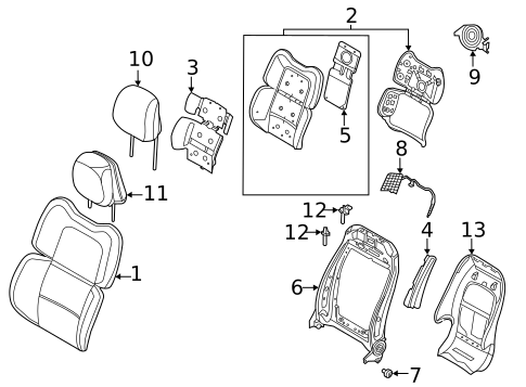 Passenger Seat Components for 2024 Lincoln Aviator #1