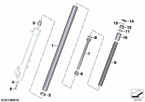 Telescopic Forks, Telelever for 2015 BMW-Motorrad G 650 GS #0